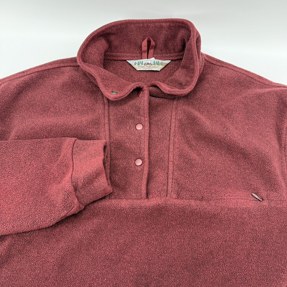 Eastern Mountain Sports 1/4 Snap Fleece Women's Size XL Long Sleeve Maroon